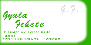 gyula fekete business card